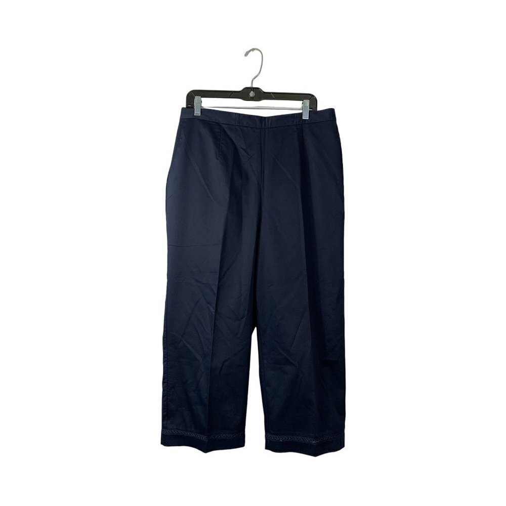 Alfred Dunner Women's Navy Blue Positano Capri